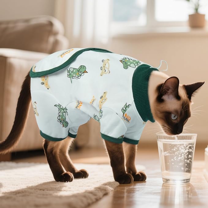 DENTRUN Cat Surgery Recovery Suit Female Male Soft Onesie, Kitten Surgical - Image 6