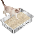 Low Entry Stainless Steel Litter Box by Amibud