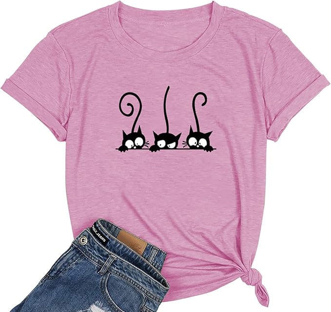 NIUBIA Women's T Shirts Summer Tops Simple Heart Graphic Shirts Sayings Short by NIUBIA