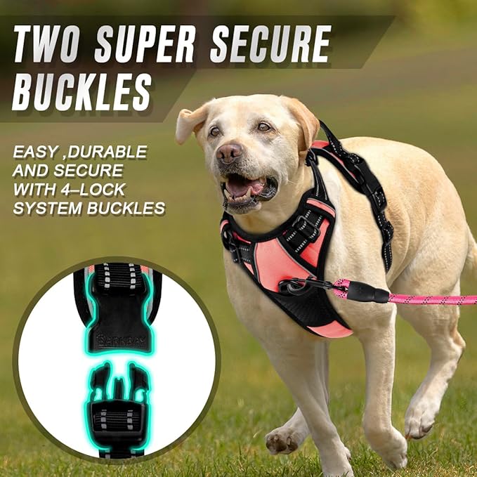 BARKBAY No Pull Dog Harness Front Clip Heavy Duty Reflective Easy Control Handle - Image 4