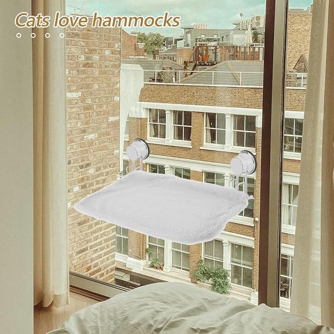 Mipcase Replacement Cat Window Bed Cover : Detachable Plush Cat Hammock Window - Image 8