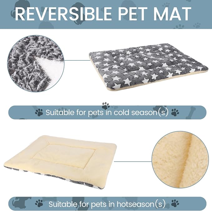Dog Bed Pet mat Dog Box mat Machine Washable Grey - Image 2