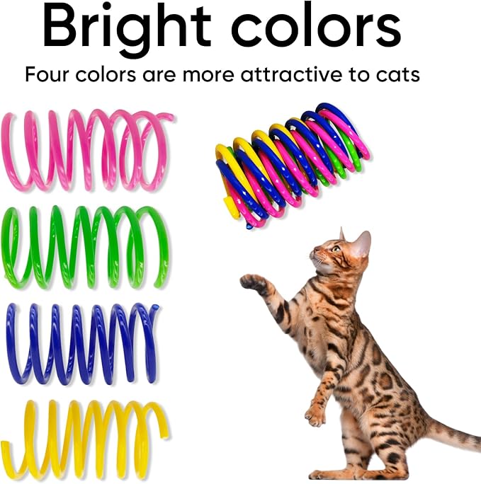 AGYM Cat Spring Toys, 24 Pack Cat Spiral Springs - Image 3