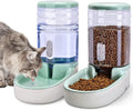 Automatic Dog Cat Feeder and Water Dispenser Gravity Food Feeder and Waterer Set by Kacoomi