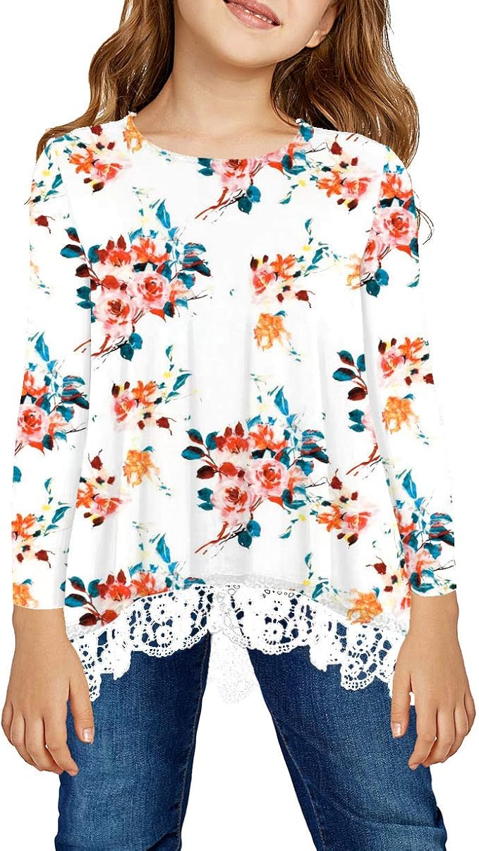 storeofbaby Girls Casual Tunic Tops Short Sleeve Loose Soft Blouse T-Shirt by storeofbaby