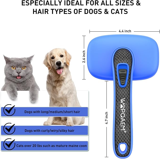 Self Cleaning Slicker Brush for Dog, Skin Friendly Shedding & Grooming Tool for - Image 5