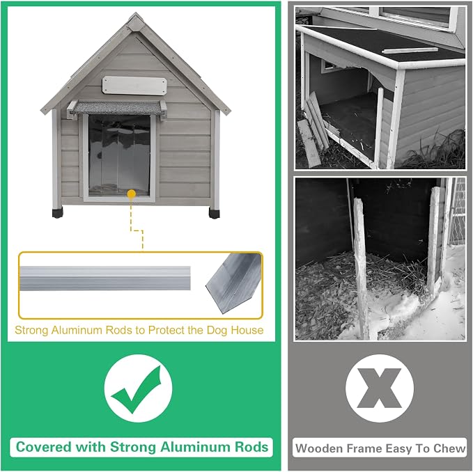 PetsCosset 26" L Outdoor Dog House - Image 2