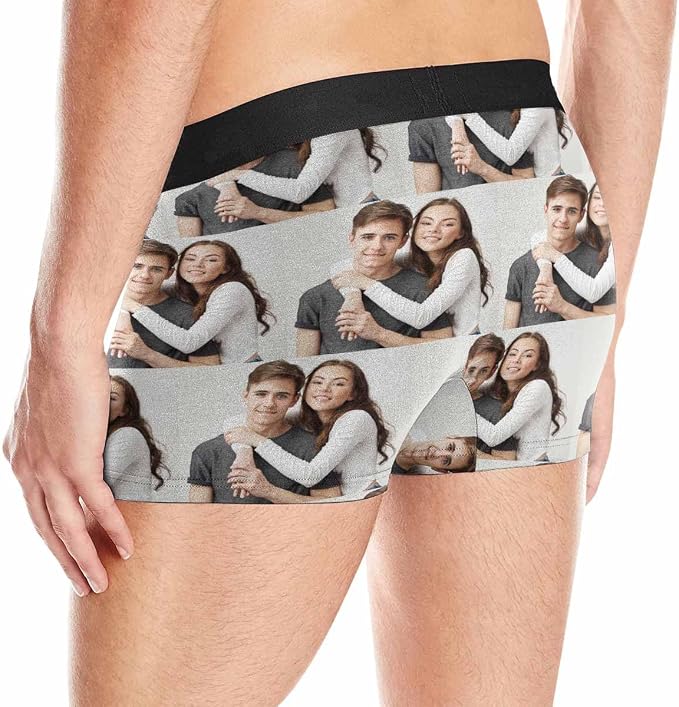 M YESCUSTOM Custom Faces Funny Short Briefs Gift - Image 4