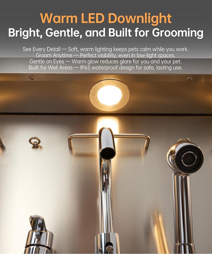 Dog Washing Station with LED Display, 304 Stainless Steel Pet Wash Sink - Image 2