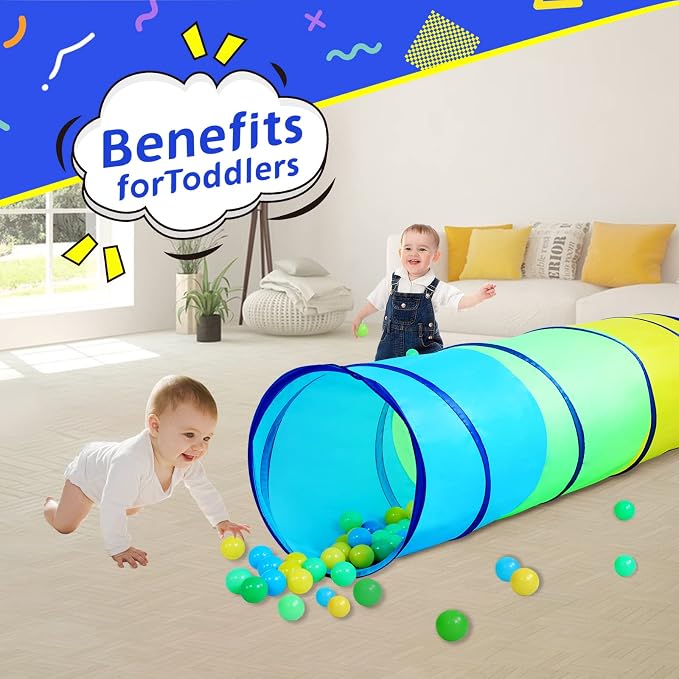 PigPigPen Kids Tunnel for Toddlers, Pop Up Play Tunnel Tent for Babies or Dogs - Image 2