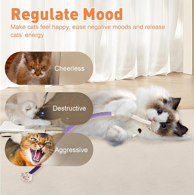 6 PCS XL Cat Toys Chew Ropes, 27.56 Inches Cat Chew Rope Toy - Image 6
