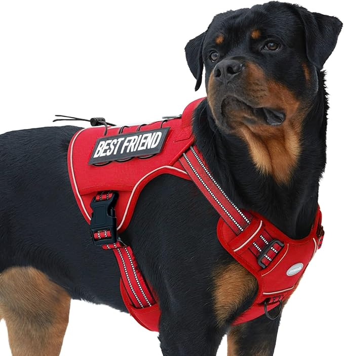 AUROTH Tactical Dog Harness for Large Dogs No Pull Adjustable Pet Harness by AurothPets