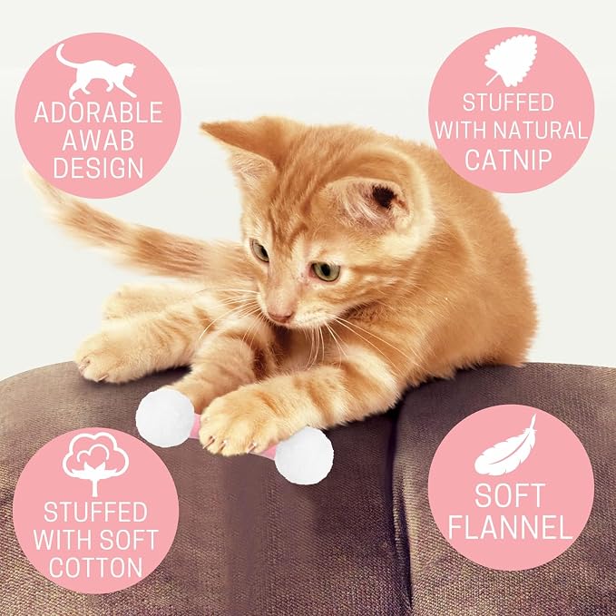CiyvoLyeen Swabs Catnip Toys Set of 6 Soft Plush Kicker Toys - Image 2