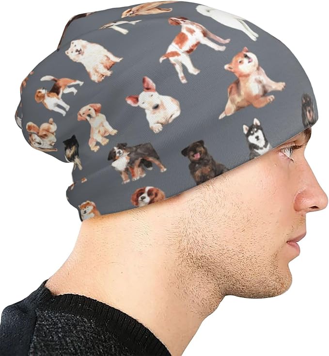 Beanie Hat Skull Cap Chemo Hat Slouchy Cap Headwear Stretch Knitted Hats - Image 6