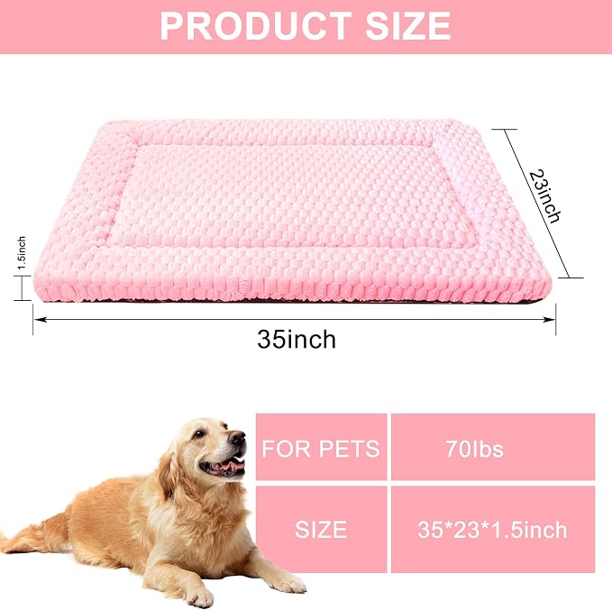 Dog Bed Mat, Reversible & Ultra Soft Kennel Pad-Machine Washable Pet Bed - Image 2