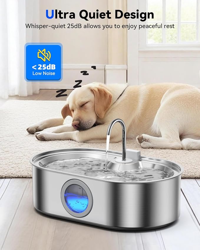 3.4Gal Dog Water Fountain for Large Dogs, 13L Stainless Steel Large Pet Fountain - Image 7