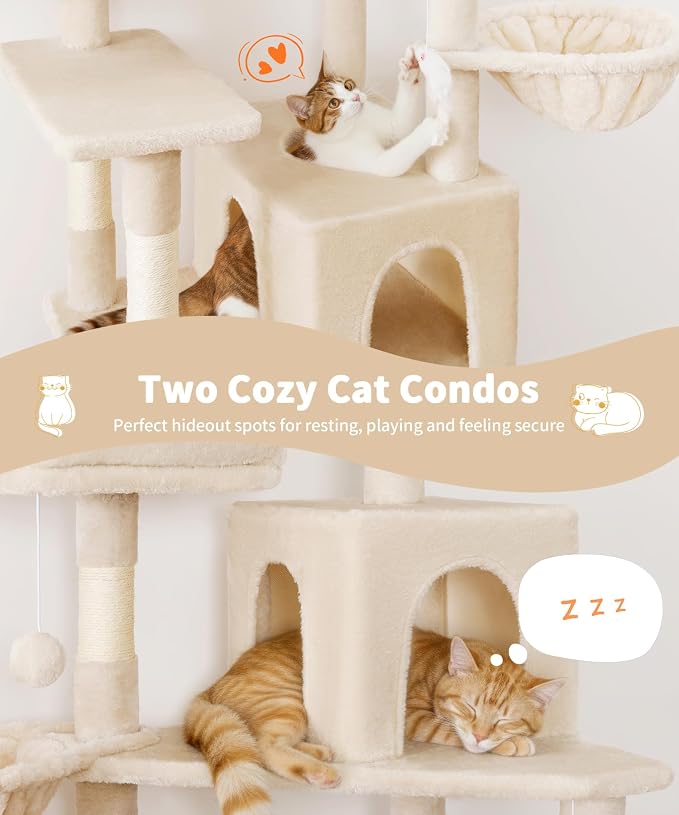 AMHANCIBLE Tall Cat Tree, 70 Inch Cat Tower - Image 4