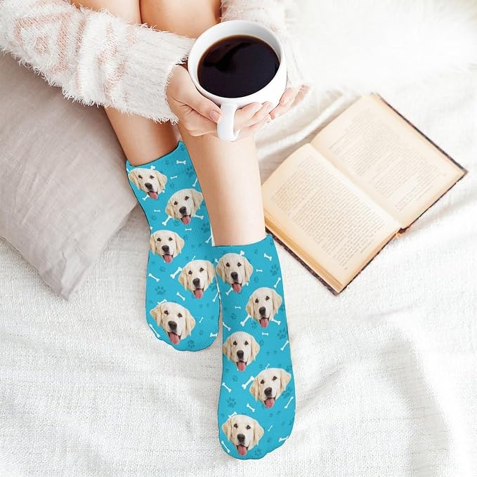 Personalized Ankle Socks with Face Custom Photo Socks Low Cut Ankle Socks - Image 6