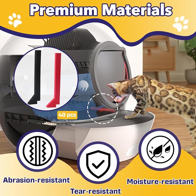 40 Packs Foams Compatible with Els Pet Litter Box, Precise Cut Seal Cat Litter - Image 3