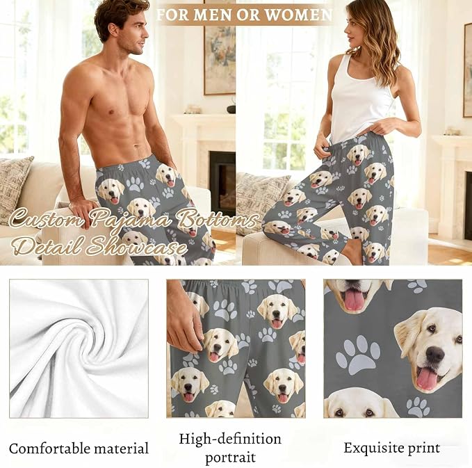 Custom Couple Pajama Pants Sock - Image 7