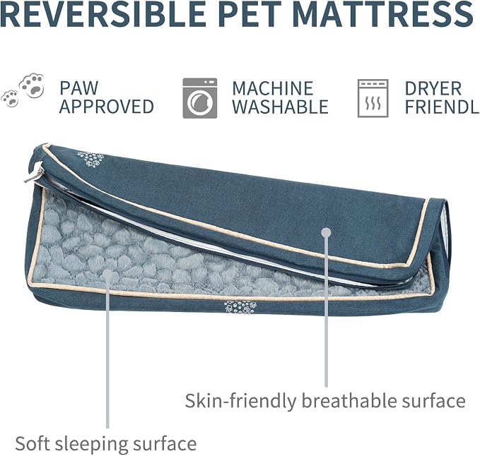 VANKEAN Waterproof Dog Crate Pad Bed Mat Reversible, Removable Washable Cover & - Image 4