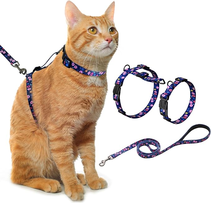 Hikiko Cat Harness and Leash Set Escape Proof Adjustable Walking Travel Cute by Hikiko