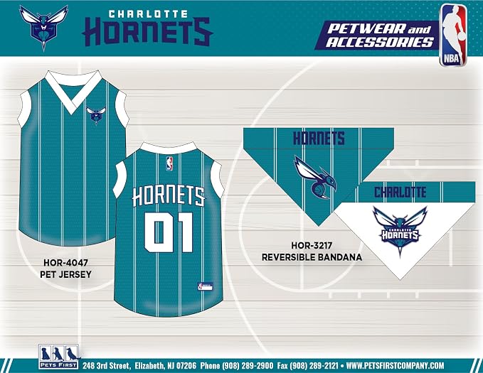 Pets First NBA Charlotte Hornets Dog Jersey, X-Small- Tank Top Basketball Pet - Image 7