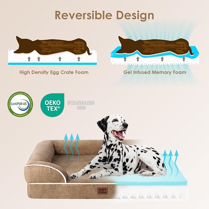 EHEYCIGA Orthopedic Dog Beds for Extra Large Dogs, Waterproof Memory Foam XXL - Image 4