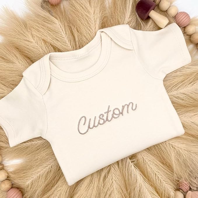 COUPLEHOODIES Personalized Baby Onesie Bodysuit – Custom Embroidery Gift - Image 3