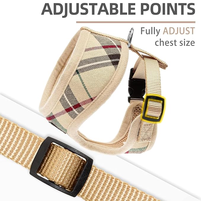 PUPTECK Soft Mesh Dog Harness and Leash Set Pet Puppy Cat Comfort Padded Vest - Image 3