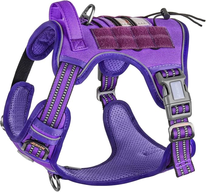 AUROTH Tactical Dog Harness for Large Dogs No Pull Adjustable Pet Harness by AurothPets