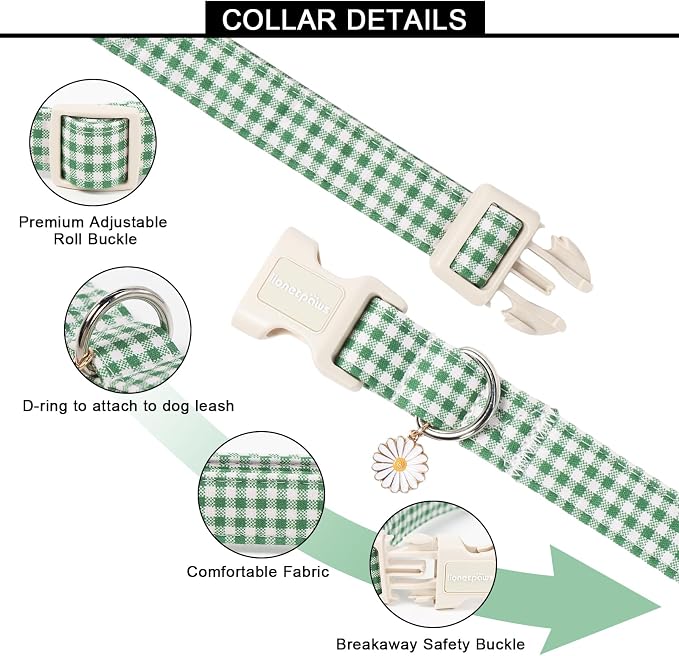 Lionet Paws St. Patrick Dog Collar- Cute Clover Green Dog Collars - Image 2