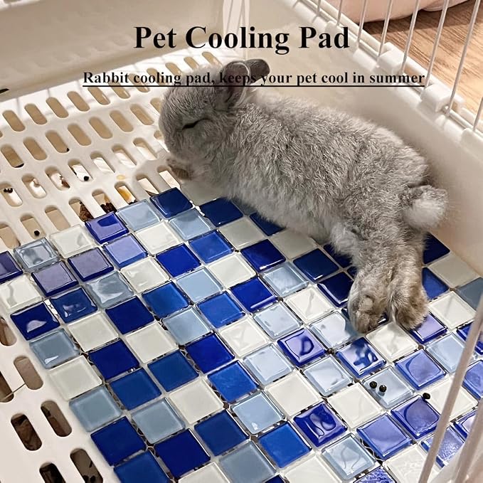 Mosaic Ice Mat for Hamsters, Rabbits and Small Pets, Summer Cooling Pad - Image 2