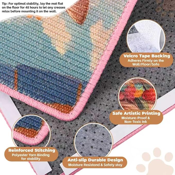 Sisal Cat Scratcher Mat, Cat Wall Scratcher - Image 3
