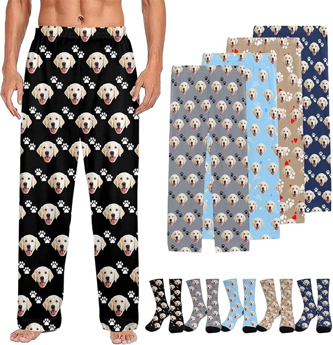 Custom Couple Pajama Pants Sock by FUNAO