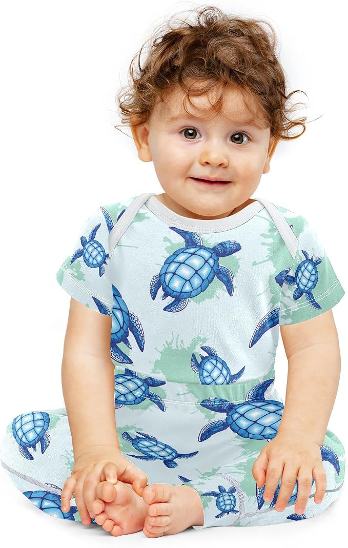 Baby Clothes Set Infant Bodysuits Pants Sets 0-24M - Image 2