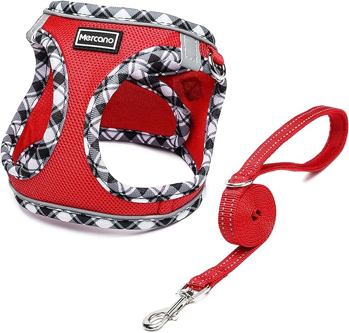Mercano Soft Mesh Dog Harness and Leash Set, No-Chock Step-in Reflective by Unknown