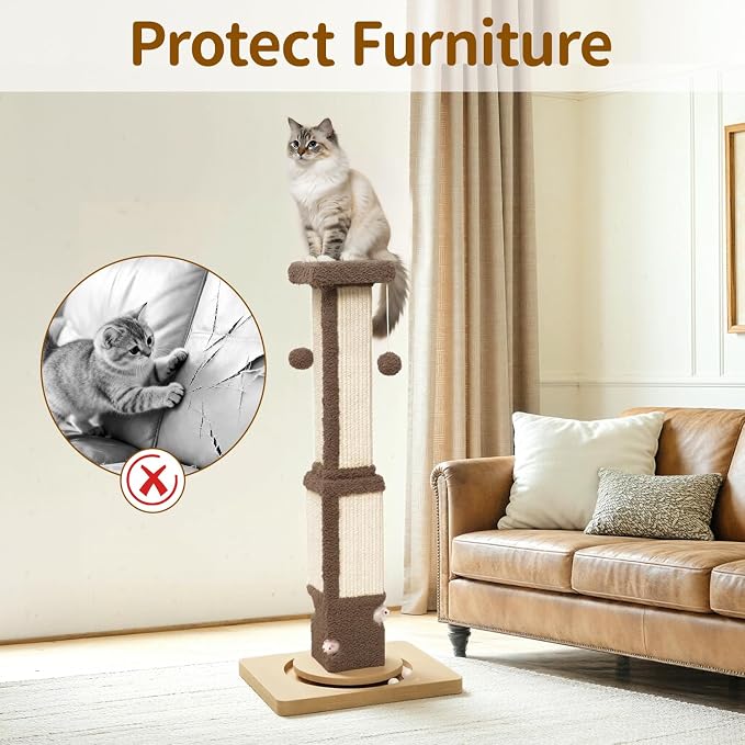 Tall Cat Scratching Post for Large Cats Kittens, Shields Furniture from - Image 6