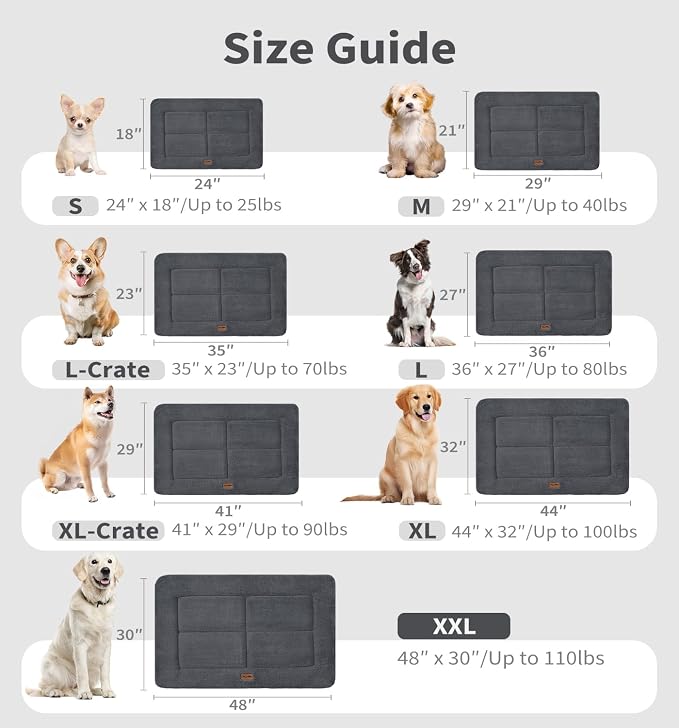 MADE 4 PETS Dog Crate Pad Bed for Large Dogs, Washable & Reversible, Anti-Slip - Image 5