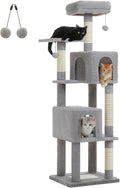 62-Inch Cat Tree for Indoor Cats, Large Cat Tower by MUTTROS