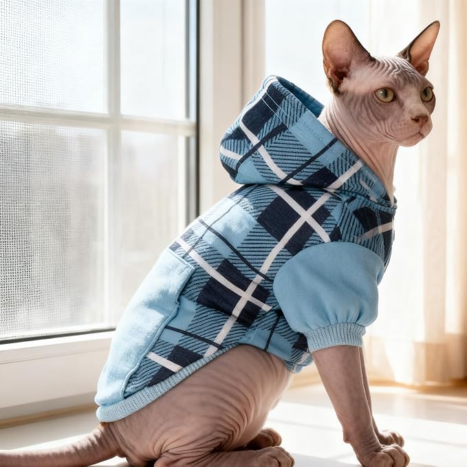 EXPAWLORER Plaid Cat Hoodie - Image 7