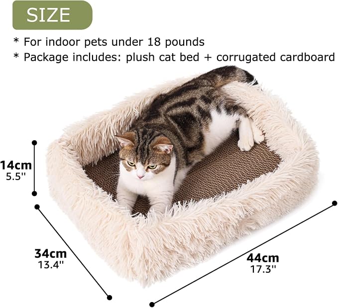 Fluffy Cat Scratcher Lounge Box - Image 3