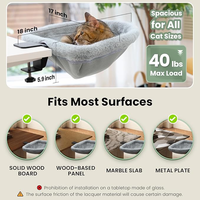 Cat Desk Bed - One-Click Folding, Sunken Design & Space-Saving Semi-Circular - Image 6