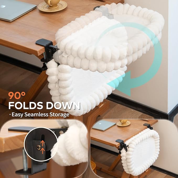CHEERPALS Cat Desk Bed with Reversible Cushion, 90°Foldable Cat Hammock - Image 4