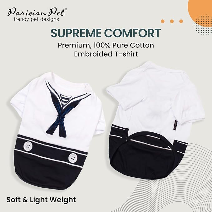 Parisian Pet Sailor Dog Costume - Image 2