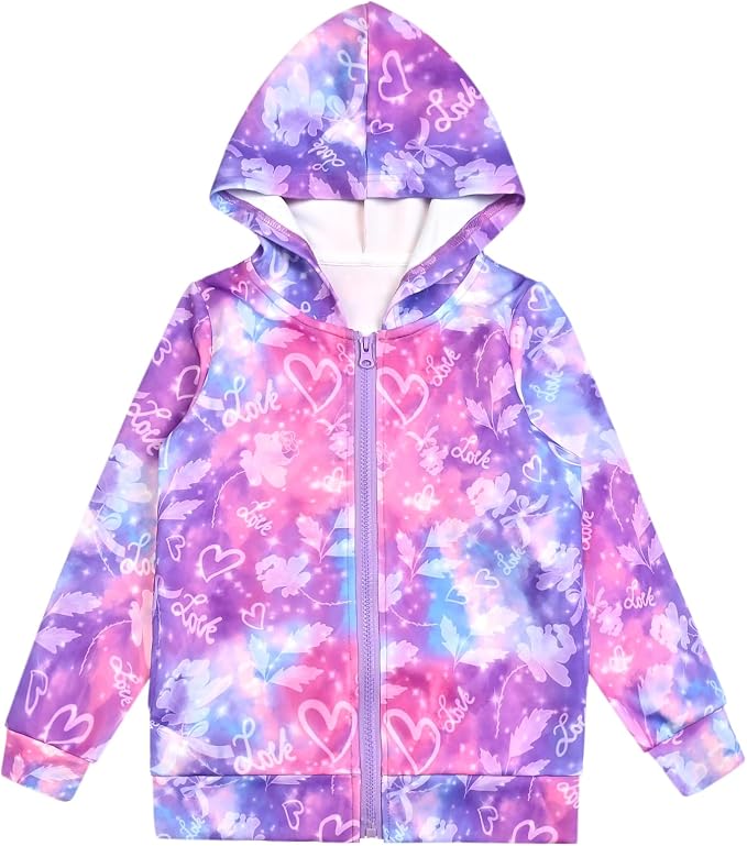 Girls Zip Up Hoodie Jacket Unicorn/Cat Sweatshirt by Jxstar