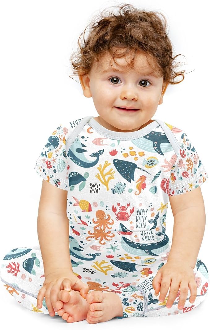 Baby Clothes Set Infant Bodysuits Pants Sets 0-24M - Image 2