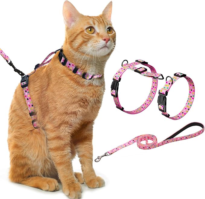 Hikiko Cat Harness and Leash Set Escape Proof Adjustable Walking Travel Cute by Hikiko