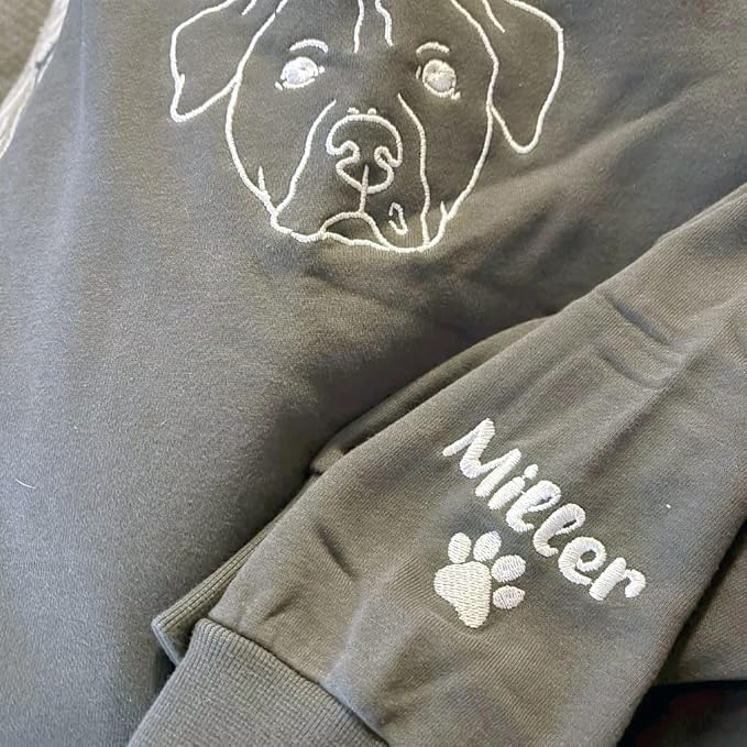 NAZENTI Embroidered Dog Sweatshirt Personalized Pet Photo Hoodie Custom Pet - Image 4