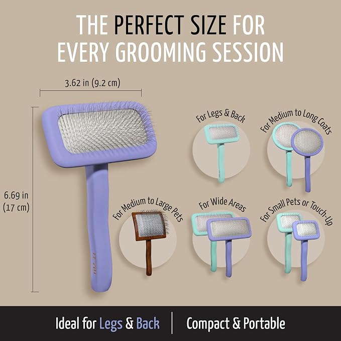 Tauro Pro Line Slicker Brush for Dogs & Cats, Deshedding, Dematting & - Image 7